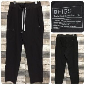 Figs Black Track Pants
